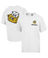 Фото #1 товара Comfort Men's Wash White Michigan Wolverines Vintage-like Logo T-Shirt