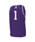 ფოტო #2 პროდუქტის Men's #1 Purple Northwestern Wildcats Replica Basketball Jersey