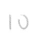 ფოტო #1 პროდუქტის Silver Plated Spun Strands Hoop Earrings