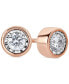 Diamond Bezel-Set Stud Earrings (1/4 ct. t.w.) in 14k Gold