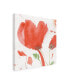 Sheila Golden Crimson Poppies Abstract 1 Canvas Art - 15.5" x 21"