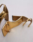 Фото #2 товара Topshop Gus 2 part barely there heeled sandals in gold