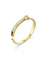 ფოტო #1 პროდუქტის Round Cut, White, Gold-Tone Numina Bangle Bracelet