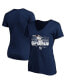 Фото #1 товара Women's Aaron Judge Navy New York Yankees American League Home Run Record Plus Size V-Neck T-Shirt