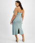ფოტო #2 პროდუქტის Trendy Plus Size Sleeveless Twist-Front Midi Dress, Created for Macy's