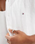 Tommy Hilfiger pigment dyed linen regular fit shirt in white