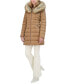 ფოტო #4 პროდუქტის Women's Faux-Fur-Trim Hooded Puffer Coat