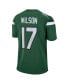 Men's Garrett Wilson Green New York Jets Player Game Jersey