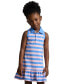 ფოტო #5 პროდუქტის Toddler and Little Girls Striped Stretch Mesh Polo Dress