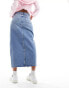 Фото #8 товара New Look ripped denim midaxi skirt in blue