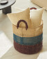 Фото #7 товара Seagrass colour block palm leaf basket