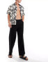 Фото #1 товара ADPT loose fit linen mix trousers in black