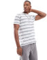 Brave Soul stripe t-shirt in grey