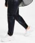 Фото #6 товара Plus Size Faux-Leather Straight-Leg Pants, Created for Macy's