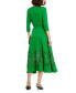 ფოტო #7 პროდუქტის Women's Crepe Boat Neck Applique Cut Out Detail Midi Dress