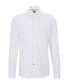 Фото #3 товара Men's Printed Stretch Cotton Slim-Fit Dress Shirt