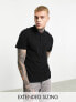 ASOS DESIGN pique polo in black