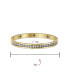 ფოტო #4 პროდუქტის Channel Set White Cubic Zirconia CZ Stackable Bangle Bracelet For Women Prom Weddings Gold Plated Stainless Steel