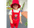 Baby Boys Elmo French Terry Short Overalls T-Shirt and Hat 3 Piece Outfit Set Newborn to