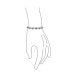 ფოტო #2 პროდუქტის Cocktail Party Estate Statement Halo Teardrop CZ Purple Bracelet For Women Prom s 7 Inch