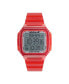 ფოტო #1 პროდუქტის Unisex Gmt Digital One Gmt Red Resin Strap Watch 47mm