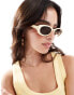 Фото #1 товара ASOS DESIGN oval sunglasses in buttermilk yellow