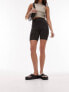 Фото #2 товара Topshop plain colour washed legging short in charcoal