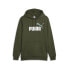 Фото #1 товара Puma Essentials Logo Hoodie Mens Green Casual Outerwear 58676431