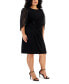 Фото #3 товара Plus Size Chiffon-Sleeve Sheath Dress