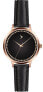 Hollie Black Leather Watch EEN-B029R