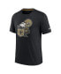 Фото #3 товара Men's Black New Orleans Saints Rewind Playback Logo Tri-Blend T-shirt