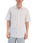 Фото #1 товара Men's Short-Sleeve Solid Textured Shirt, Created for Macy's