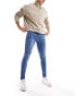 DTT stretch skinny fit jeans in mid blue