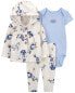 Baby 3-Piece Floral Little Cardigan Set NB