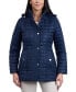 ფოტო #3 პროდუქტის Women's Petite Hooded Quilted Water-Resistant Coat