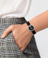 Women's Two-Hand Quartz Lea Black Stainless Steel Bracelet 35mm