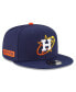 ფოტო #1 პროდუქტის Men's Navy Houston Astros City Connect 9FIFTY Snapback Adjustable Hat