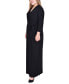 ფოტო #3 პროდუქტის Plus Size Faux-Wrap Maxi Dress