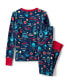 Фото #2 товара Big Girls Long Sleeve Top and Bottom Snug Fit Pajama Set