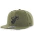 Men's Olive Miami Heat Ballpark Camo Captain Snapback Hat