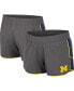 Фото #1 товара Women's Gray Michigan Wolverines Pull The Switch Running Shorts