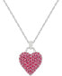 Sapphire (1-3/4 ct. t.w.) and Diamond Accent Heart Pendant Necklace in Sterling Silver (Also Available in Ruby and Pink Sapphire)