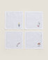 Фото #4 товара Embroidered napkin (pack of 4)