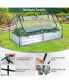 6 x 3 x 3 Feet Galvanized Raised Garden Bed with Greenhouse