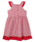 Little Girls Strawberry Flutter Sleeve Seersucker Dress