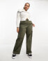 Фото #1 товара Dr Denim Plus Echo utility wide leg trousers in khaki