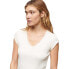 ფოტო #2 პროდუქტის SUPERDRY Essential Lace Trim short sleeve v neck T-shirt