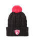 Фото #1 товара Big Boys and Girls Black Brooklyn Nets Nep Cuffed Knit Hat with Pom