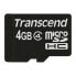 Фото #1 товара Transcend TS4GUSDC4 - 4 GB - MicroSDHC - Black