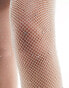 ASOS DESIGN embellished fishnet tights in white